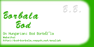 borbala bod business card